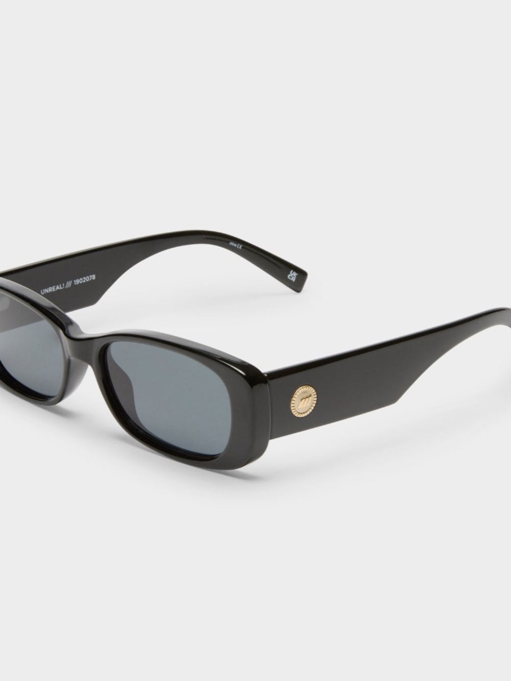 Le Specs UNREAL! Sunglasses Black Frame Gray Grey Lenses $85